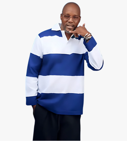 Polo rayé oversize