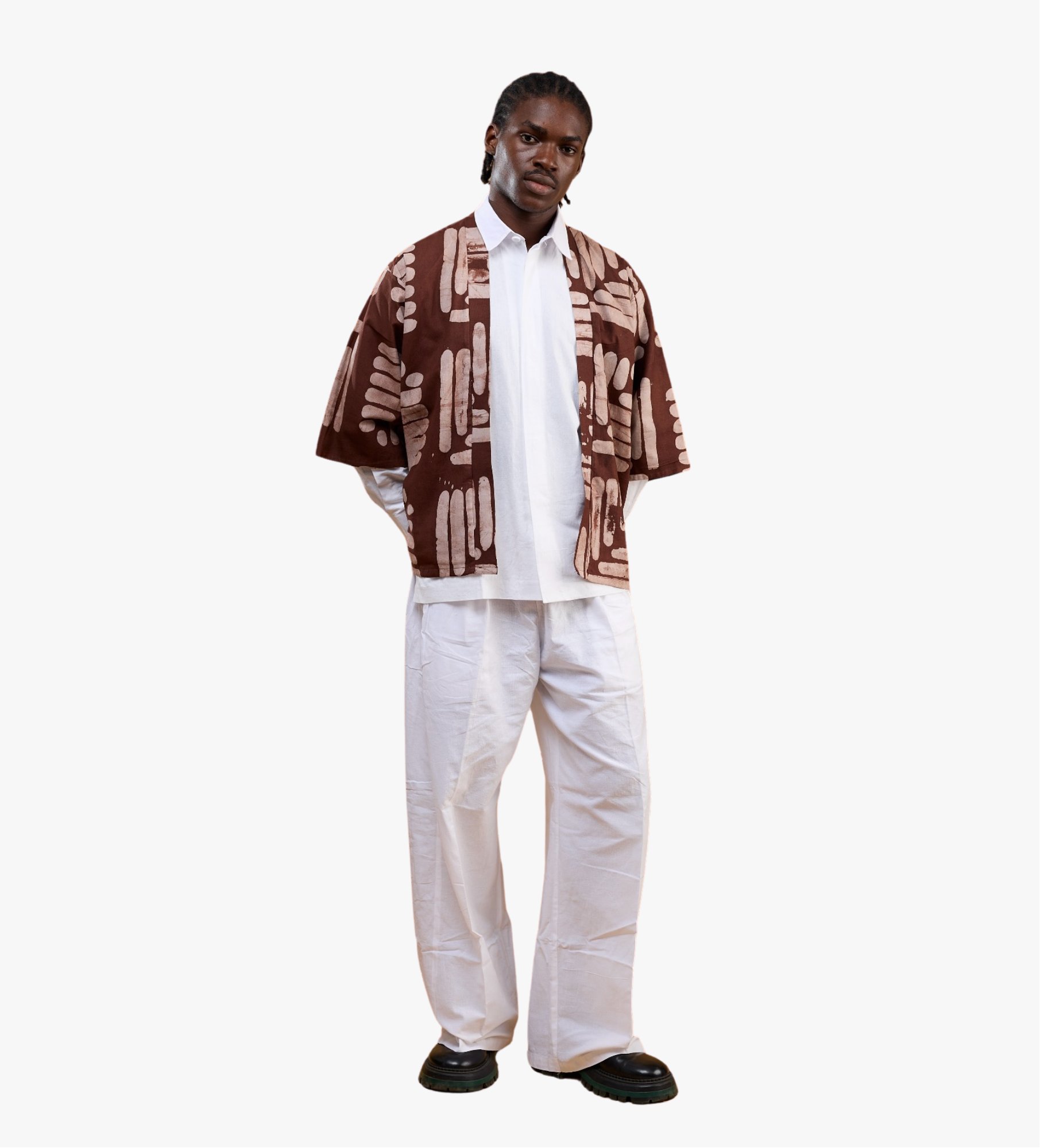 Kimono imprimé artisanal